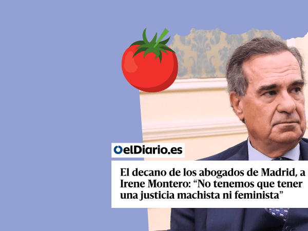 🍅🍅🍅Tomatazo al decano de los abogados de Madrid por no saber qué es el feminismo